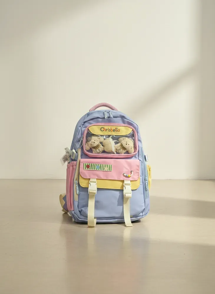 Chrisbella Pastel Teddy Bear Backpack