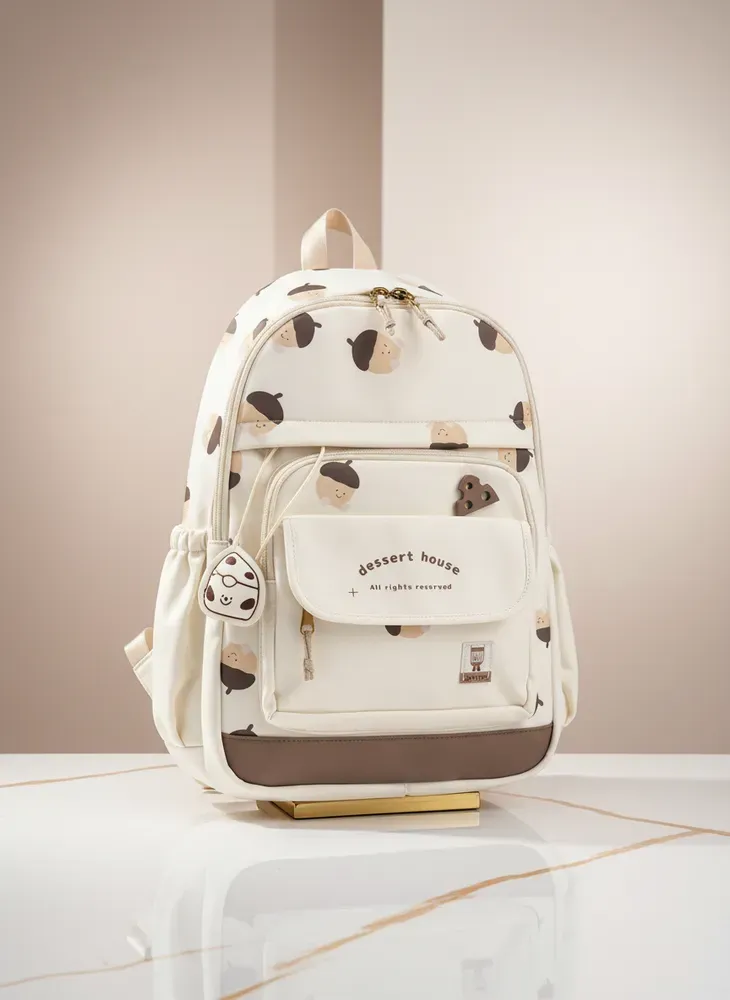 Dessert House Aesthetic Cream Backpack